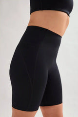 Black High-Rise Bike Short