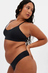 Black V Neck Bralette